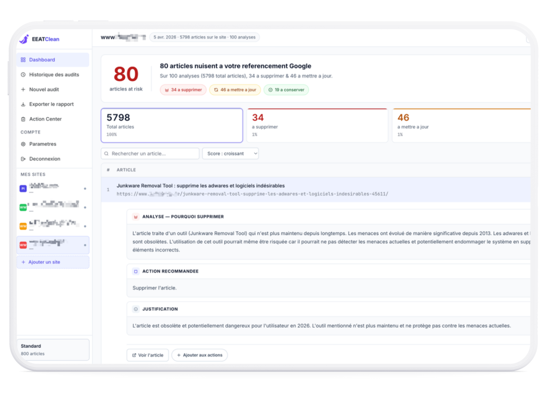 EEATClean Report — SEO audit